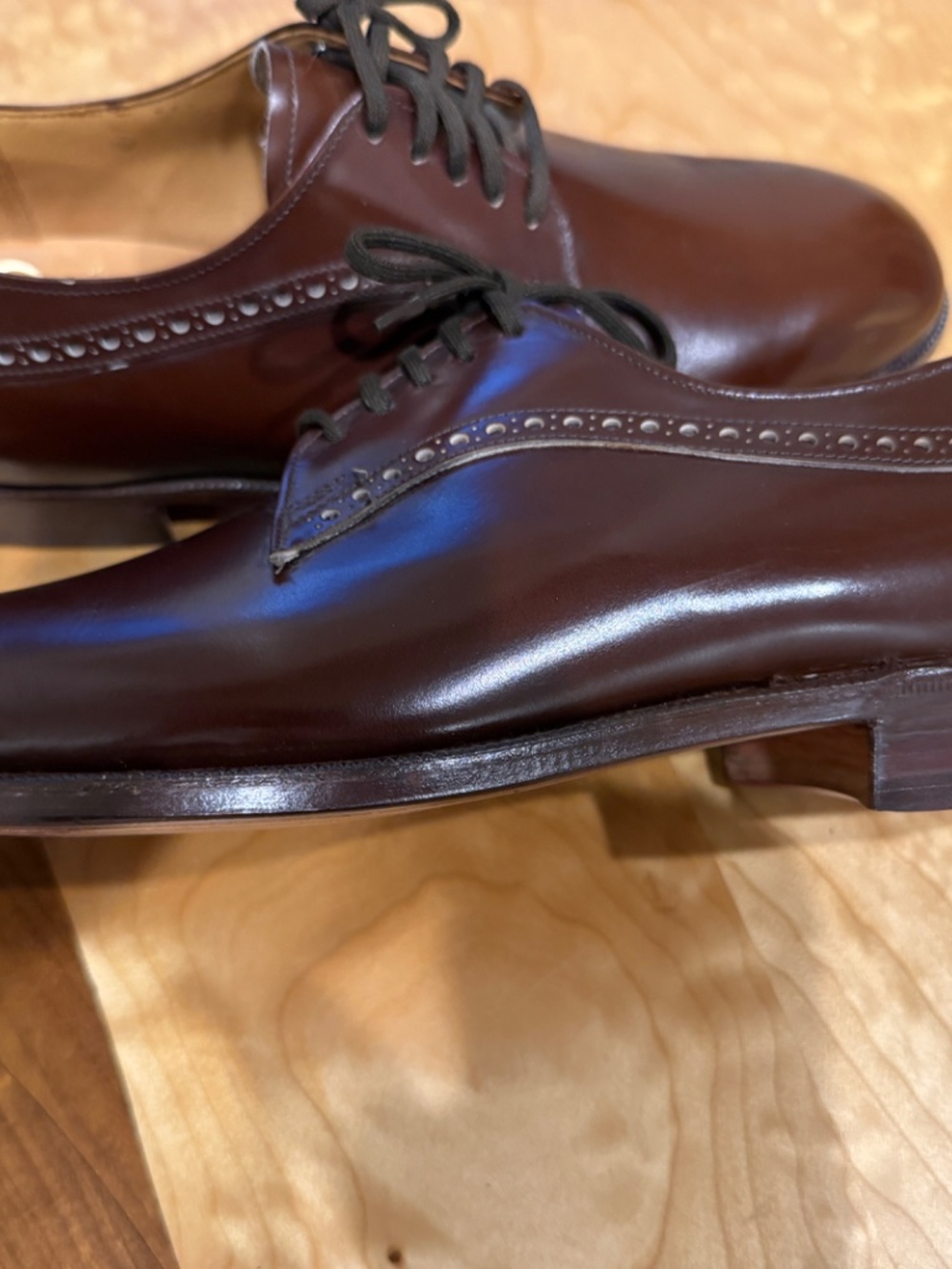 Church's Custom Grade dress shoes, brown, brand new, never worn, 9-1/2D - Picture 2 of 6